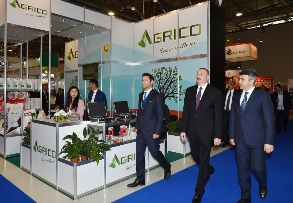 Президент Ильхам Алиев ознакомился с международными выставками WorldFood Azerbaijan и Caspian Agro