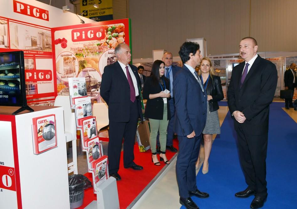 Президент Ильхам Алиев ознакомился с международными выставками WorldFood Azerbaijan и Caspian Agro