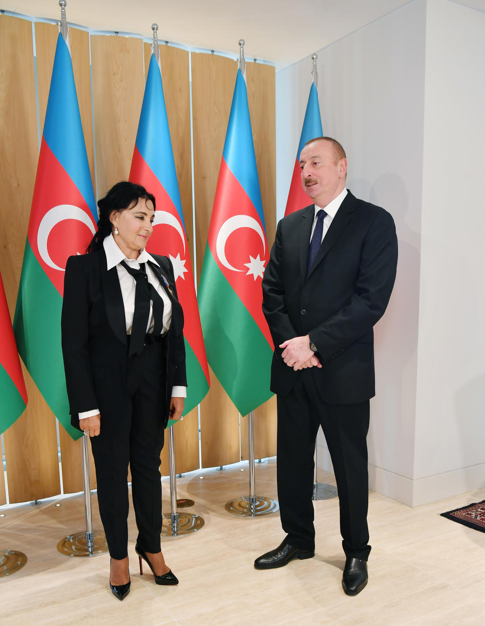 Президент Ильхам Алиев и Первая леди Мехрибан Алиева встретились с Ириной Винер-Усмановой