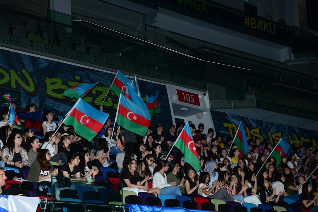 В Баку состоялась церемония награждения команд-победителей Чемпионата Европы по художественной гимнастике