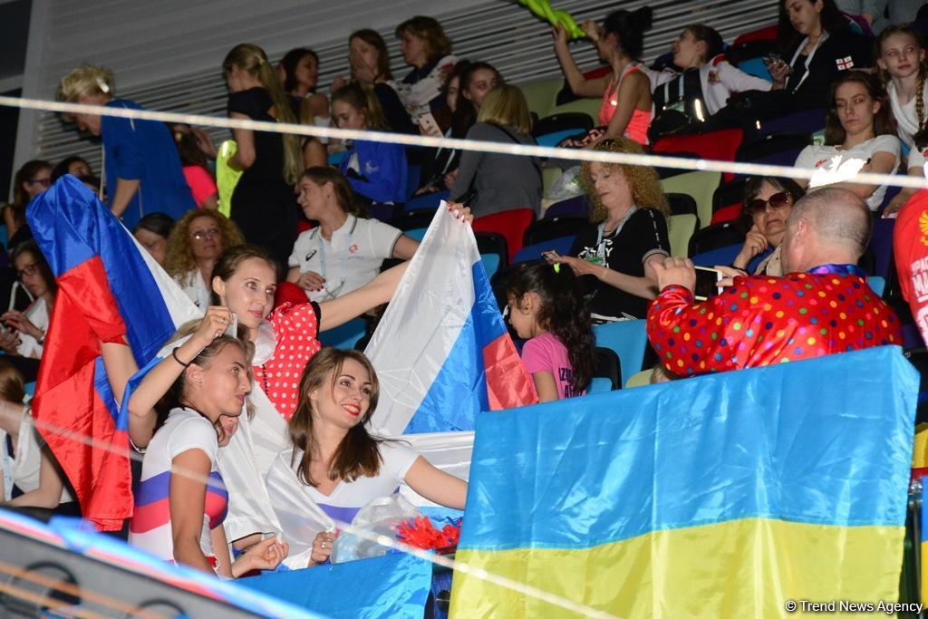 Лучшие моменты финальных соревнований Чемпионата Европы по художественной гимнастике в Баку