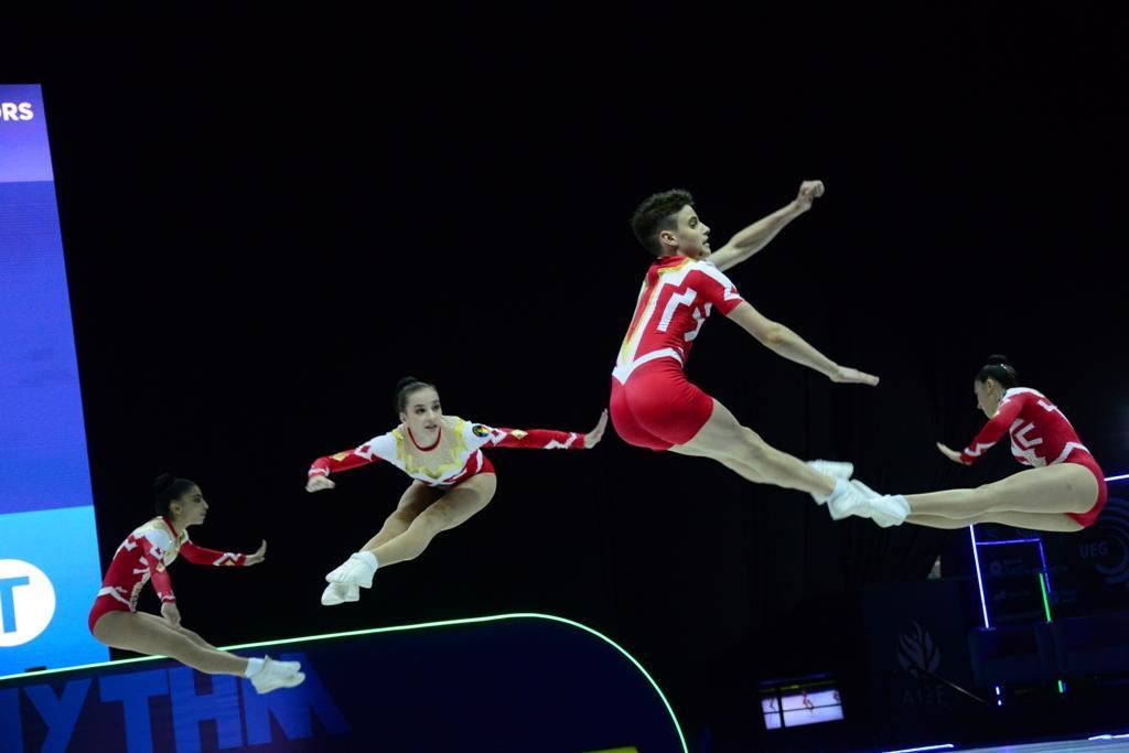 В Баку продолжаются финальные соревнования 11-го Чемпионата Европы по аэробной гимнастике