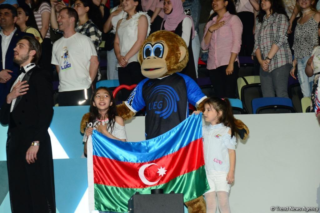 В Баку прошла церемония награждения победителей Чемпионата Европы в составах трио, групп и программе аэро-данс