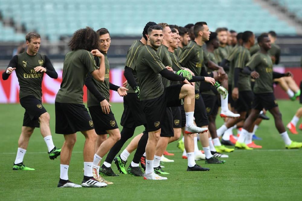 Тренировка "Арсенала" на бакинском стадионе