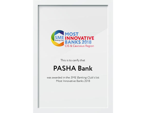 Pasha Bank в списке «Самых инновационных банков в сфере МСБ в странах СНГ и Кавказа»