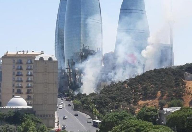 Пожар в самом центре Баку