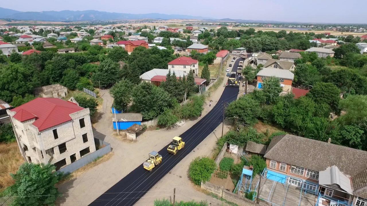 В этой части Азербайджана завершается ремонт дороги