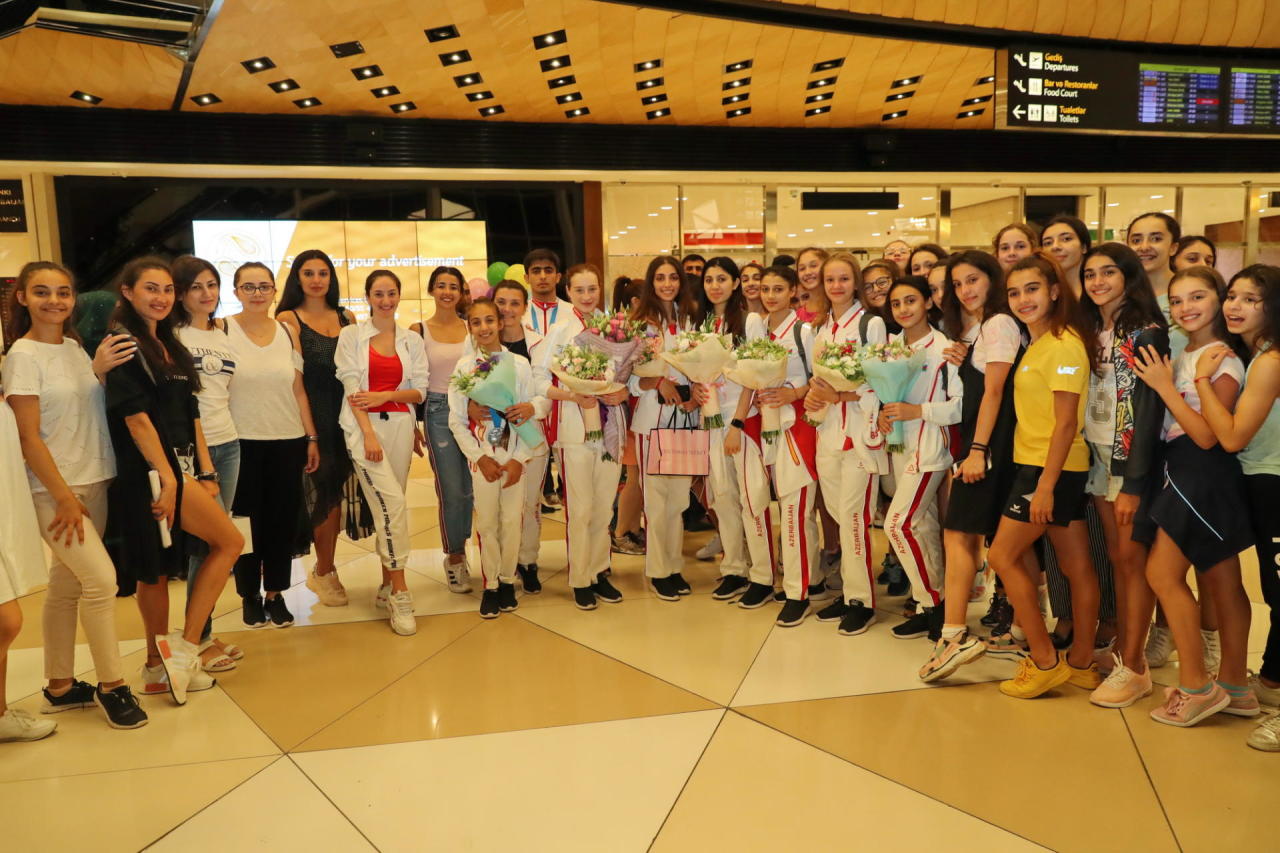 Азербайджанские гимнасты привезли в Баку медали Евроигр "Минск-2019"