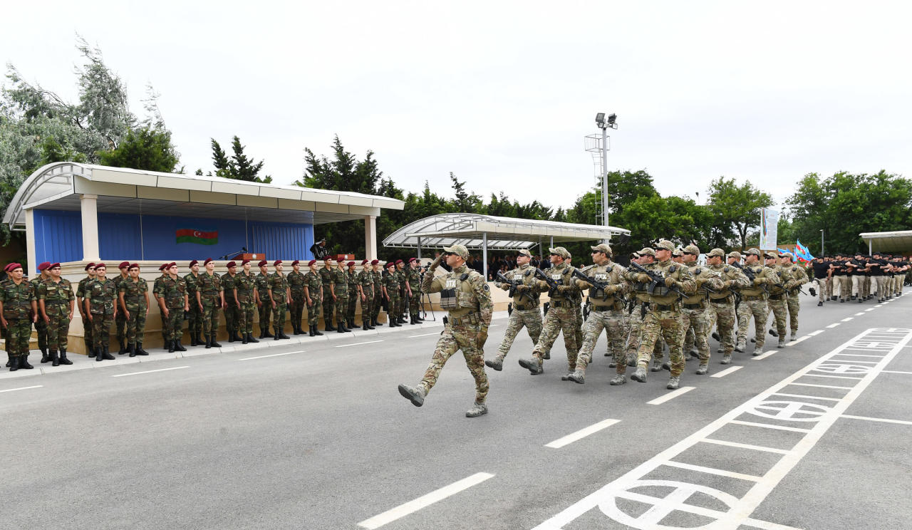 Первый вице-президент Мехрибан Алиева приняла участие в церемонии увольнения в запас военнослужащих СГБ