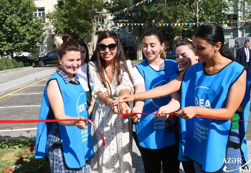 Вице-президент Фонда Гейдара Алиева Лейла Алиева приняла участие в открытии очередного благоустроенного двора в рамках проекта «Наш двор»