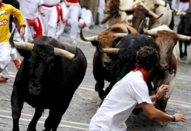 Во время забега с быками на фестивале в Испании пострадали еще пять человек
