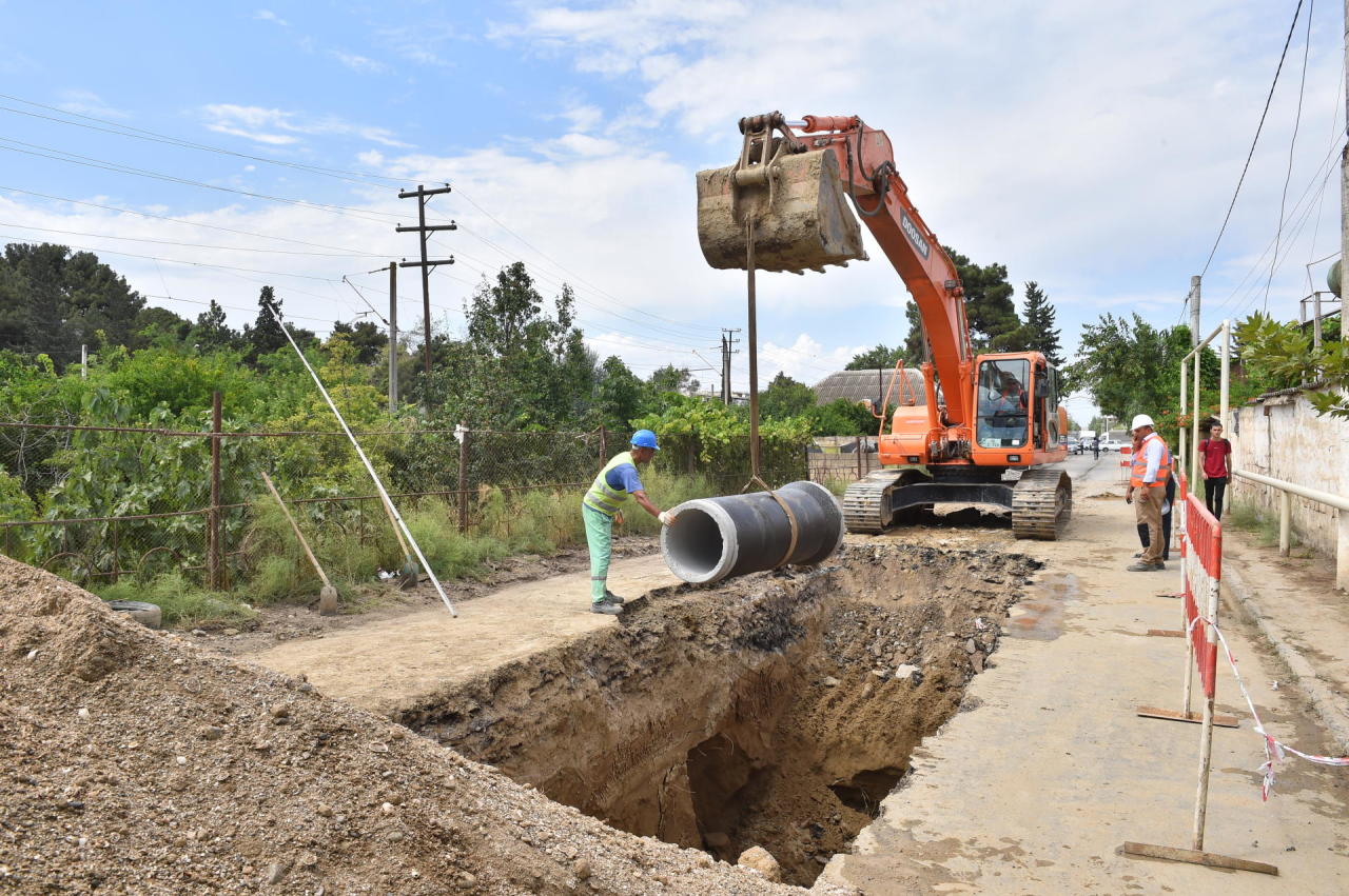 В регоинах Азербайджана обновляются системы водоснабжения и канализации