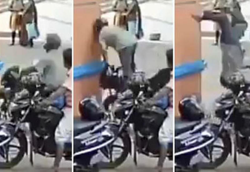 Мотоциклист, врезавшийся в стену, убедился в важности шлема
