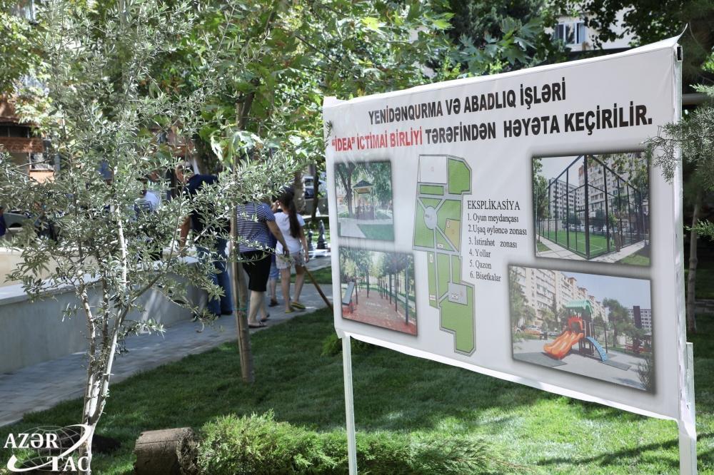 В Бинагадинском районе Баку в рамках проекта «Наш двор» передан в пользование жильцов очередной благоустроенный двор
