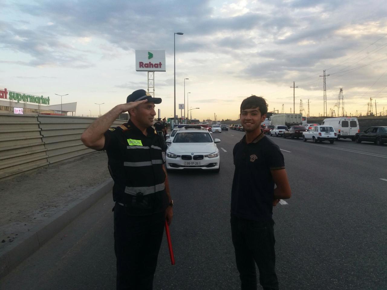 Рейды дорожной полиции в Баку