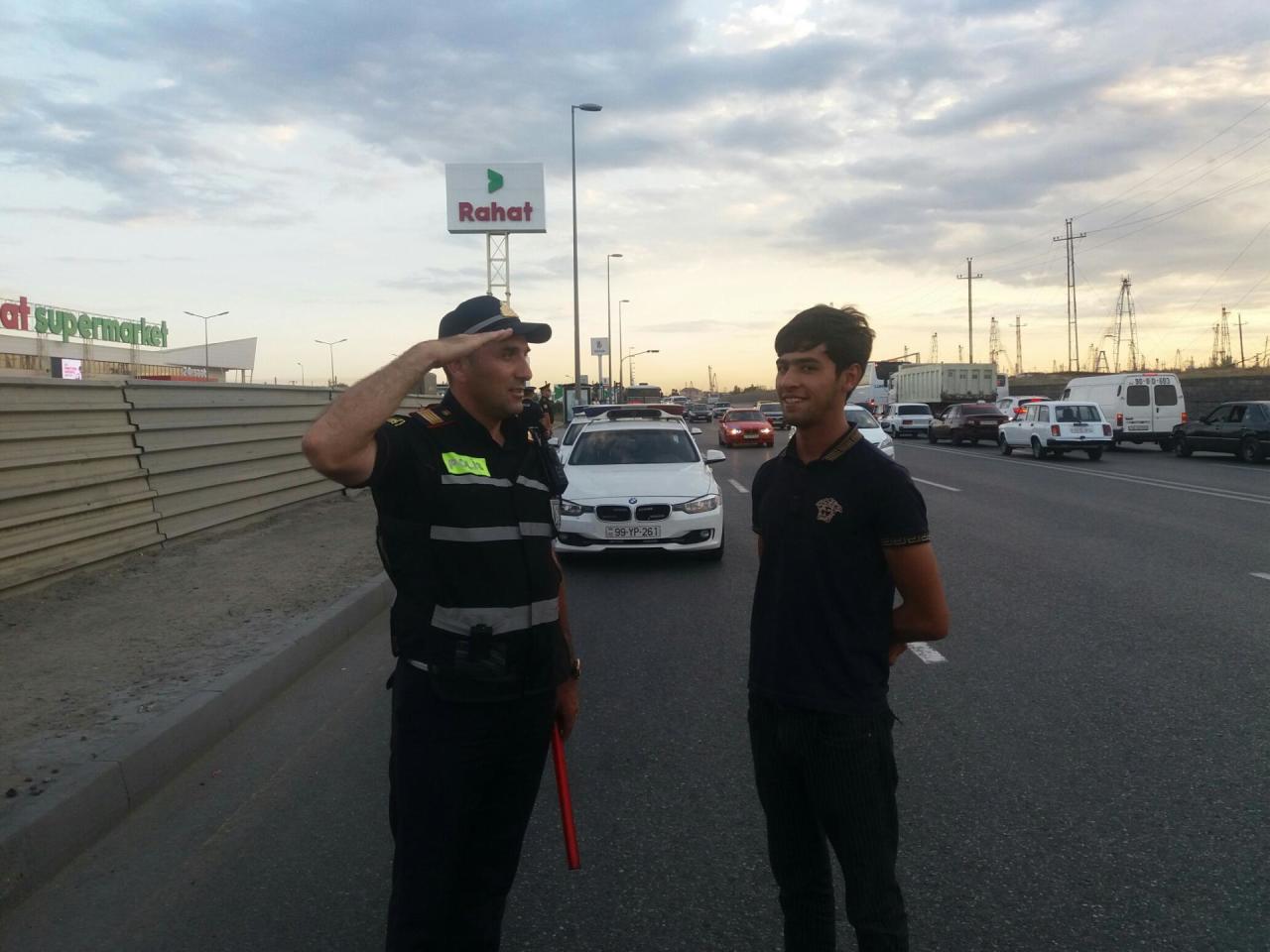 Рейды дорожной полиции в Баку