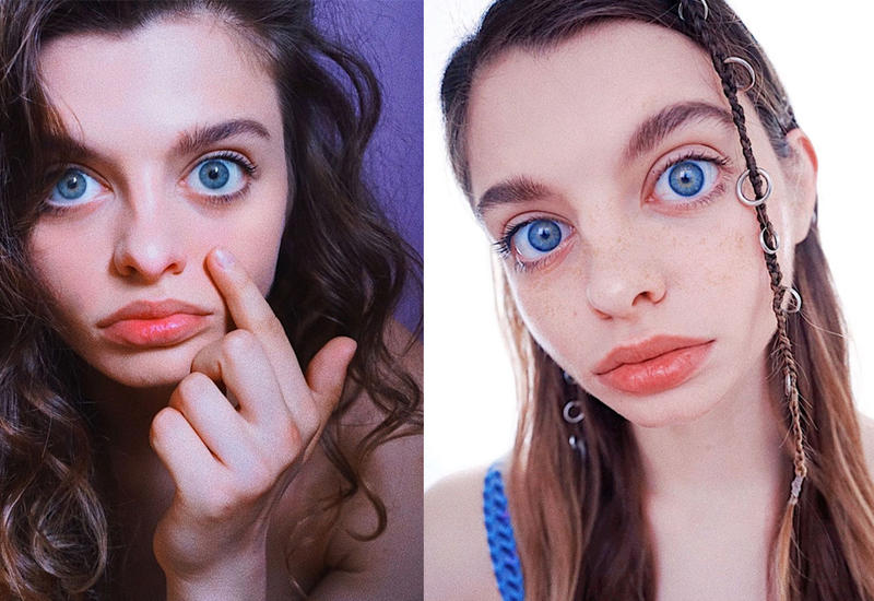 Девушка с самыми большими глазами в мире набирает популярность в Instagram