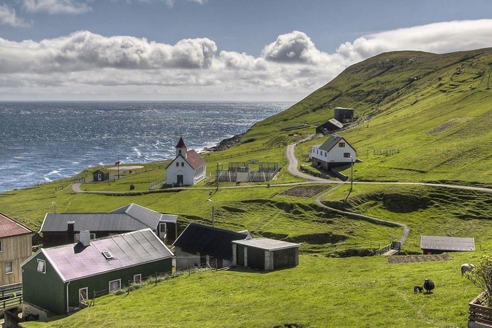 Затерянная от мира деревня на Фарерских островах