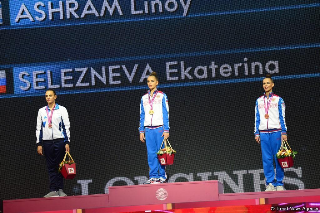 В Баку прошла церемония награждения победителей и призеров 37-го Чемпионата мира по художественной гимнастике