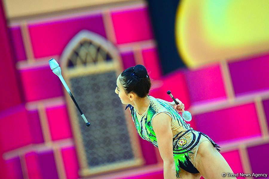 Яркие моменты четвертого дня Чемпионата мира по художественной гимнастике в Баку