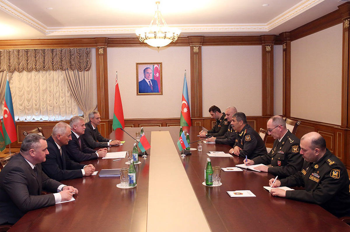 Закир Гасанов на переговорах с госсекретарем Совета безопасности Беларуси