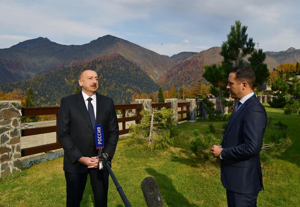 Интервью Президента Азербайджана Ильхама Алиева телеканалам «Россия» и «Первый»