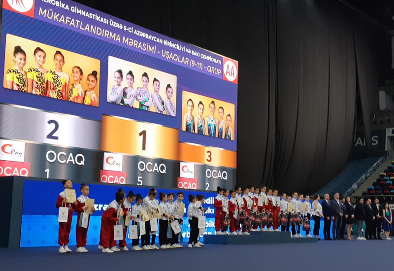 В Баку состоялась церемония награждения победителей соревнований по художественной и аэробной гимнастике