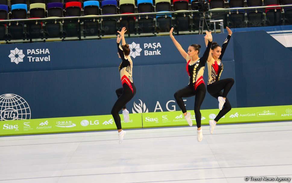 На Национальной арене гимнастики продолжаются соревнования по художественной и аэробной гимнастике
