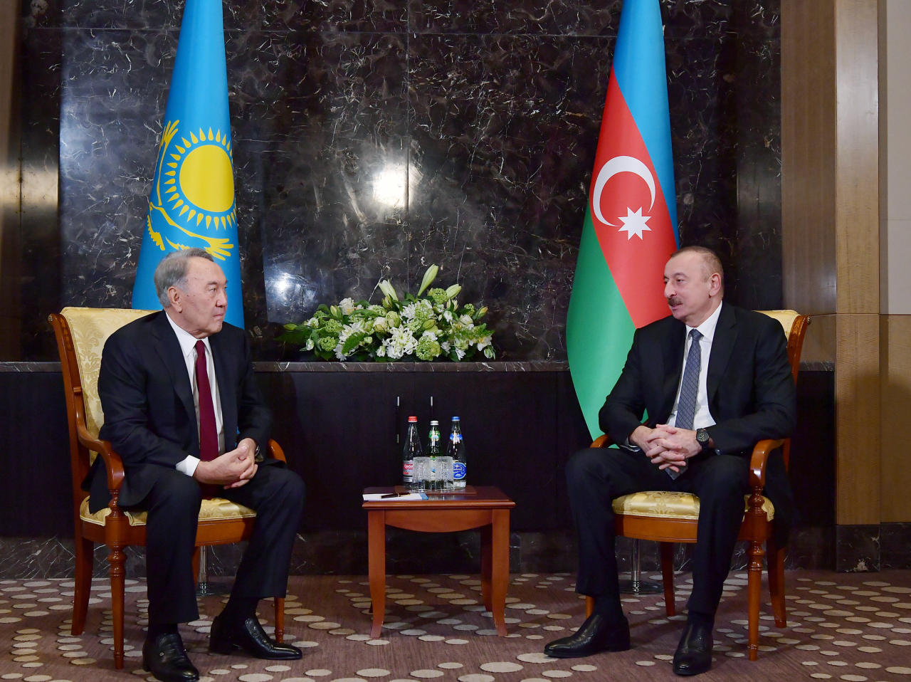 Президент Ильхам Алиев встретился с первым Президентом Казахстана, почетным председателем Тюркского совета Нурсултаном Назарбаевым