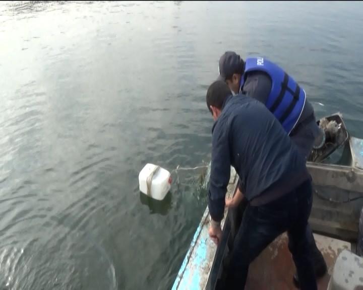 Мингячевирское водохранилище очищено от незаконных рыболовных средств