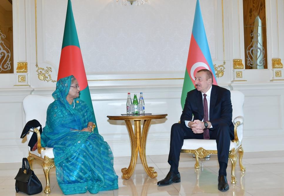 Президент Ильхам Алиев принял премьер-министра Бангладеш