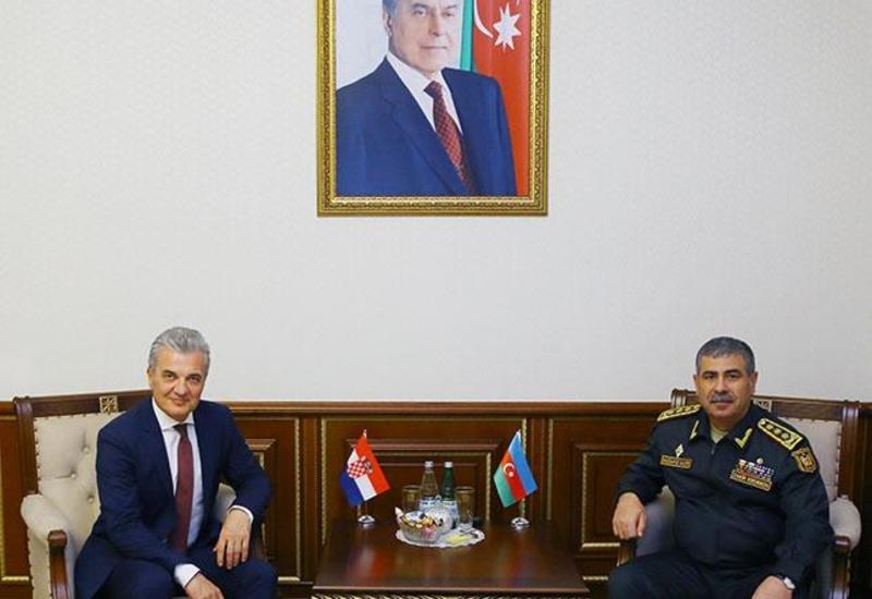 Закир Гасанов на переговорах с новым послом Хорватии в Баку