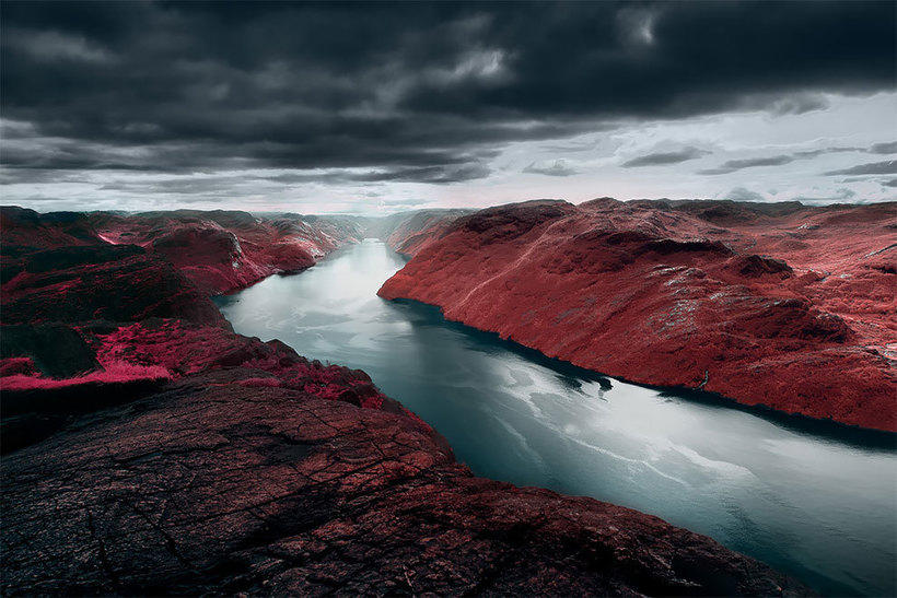 Необыкновенная таинственность cуровой Норвегии в инфракрасных cнимках
