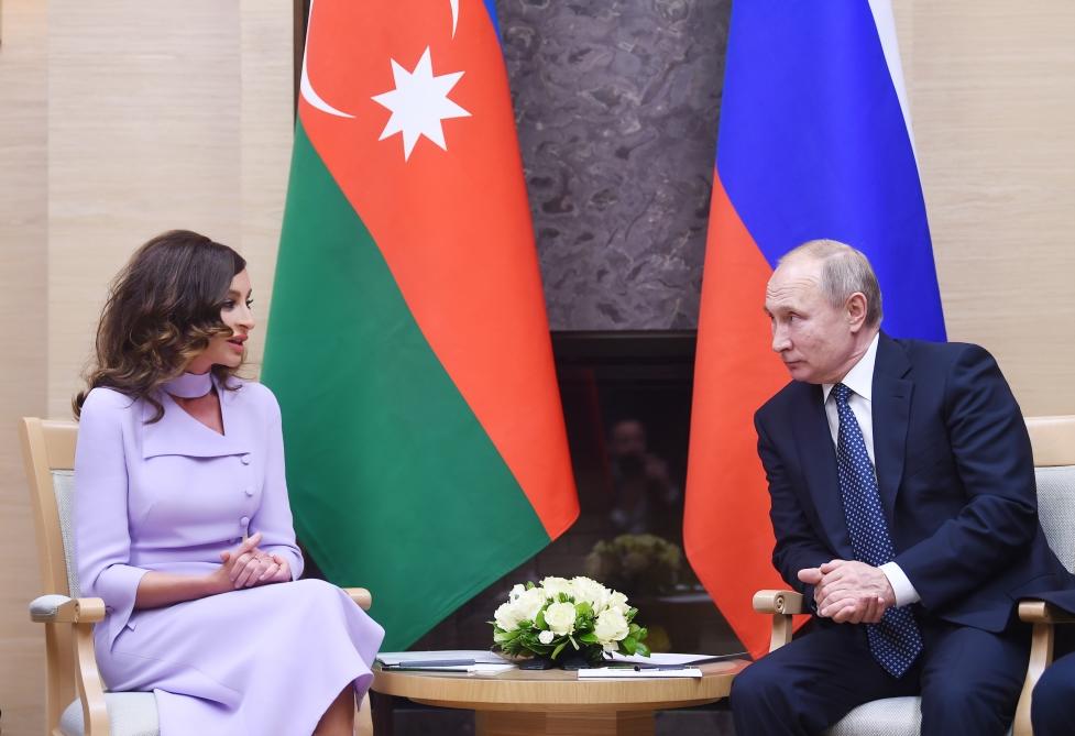 Первый вице-президент Мехрибан Алиева встретилась с Президентом России Владимиром Путиным