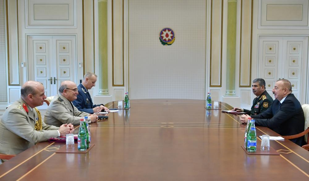 Президент Ильхам Алиев принял делегацию во главе с председателем Военного комитета НАТО