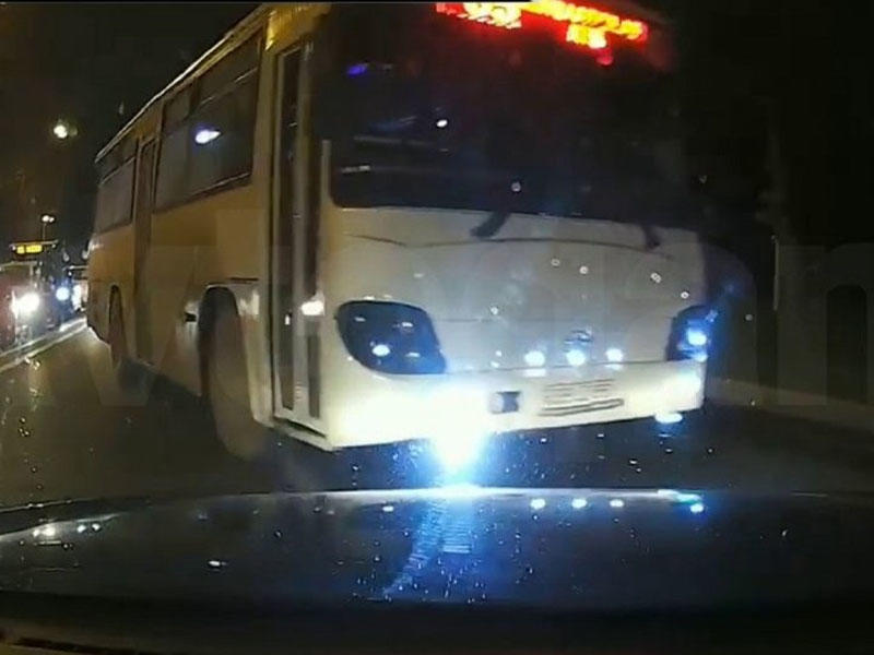 Bakının ən özbaşına marşrut avtobusları - ÖLÜM TƏHLÜKƏSİ - VİDEO