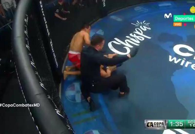 Боец MMA бросил соперника на пол и сломал ему руку