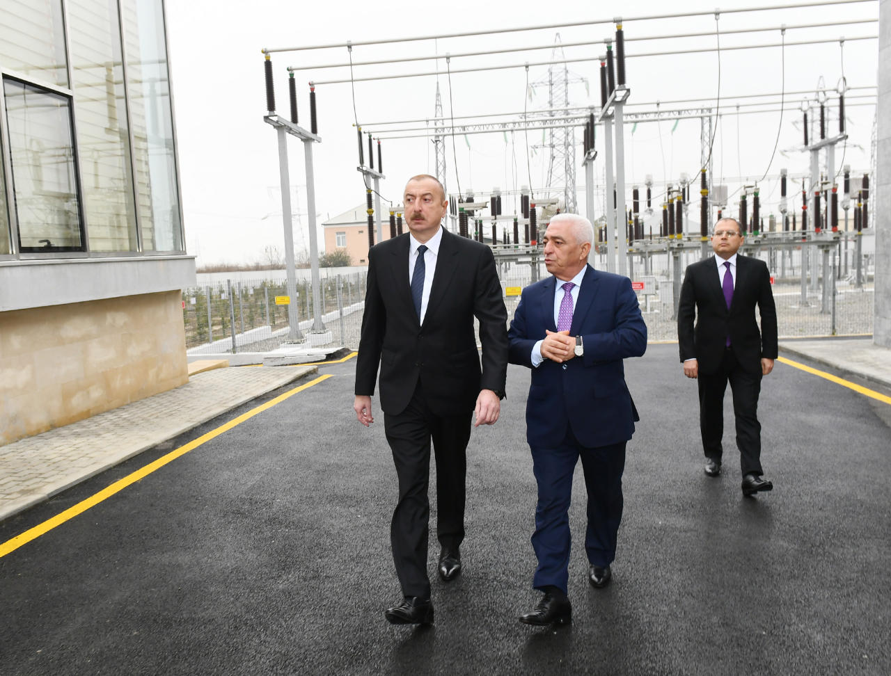 Президент Ильхам Алиев принял участие в открытии подстанций «Мушфиг» и «Забрат»