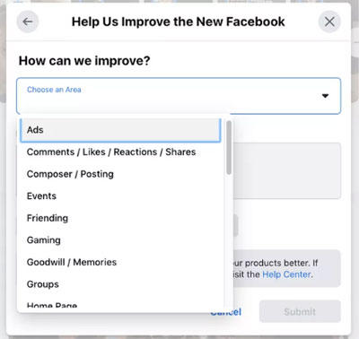 Facebook тестирует новый дизайн