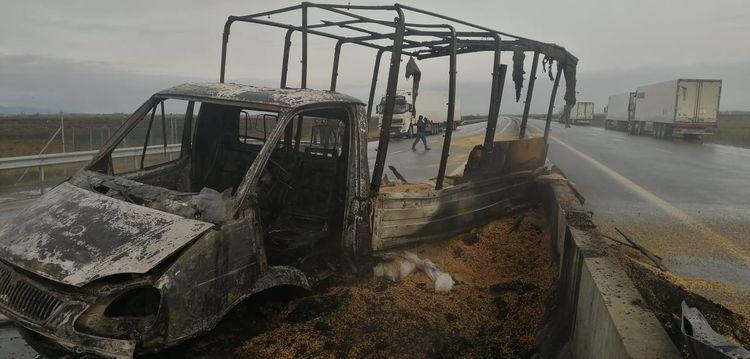 Тяжелое ДТП в Лянкяране, один человек сгорел заживо