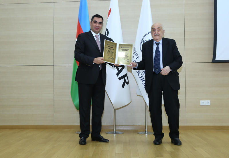 Первый вице-президент SOCAR, академик Хошбахт Юсифзаде награжден дипломом Почетного профессора БВШН