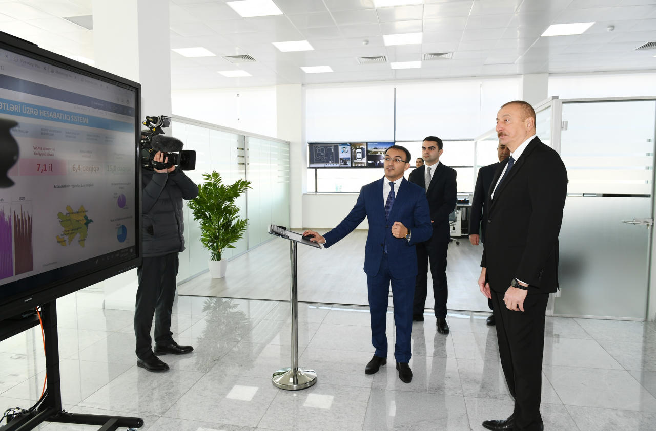 Президент Ильхам Алиев принял участие в церемонии открытия центра ASAN xidmət в Кюрдамире