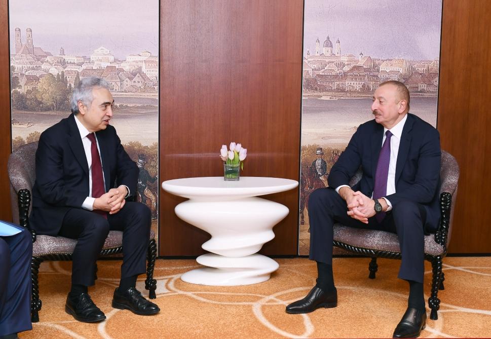 Президент Ильхам Алиев встретился в Мюнхене с исполнительным директором Международного энергетического агентства