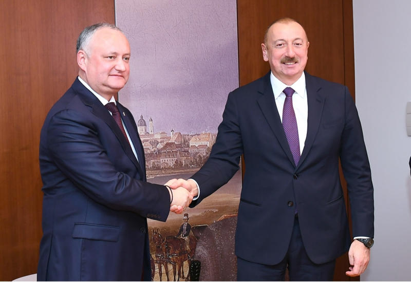 Президент Ильхам Алиев встретился в Мюнхене с президентом Молдовы