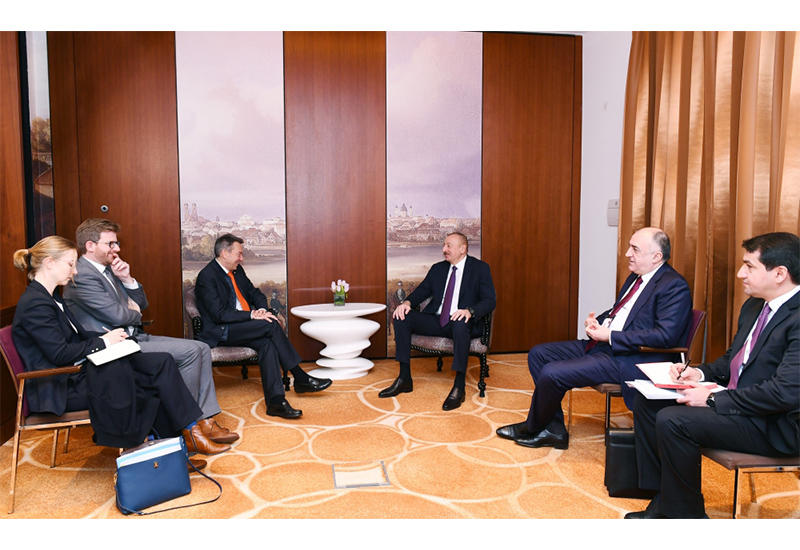 Президент Ильхам Алиев встретился в Мюнхене с президентом Международного комитета Красного Креста