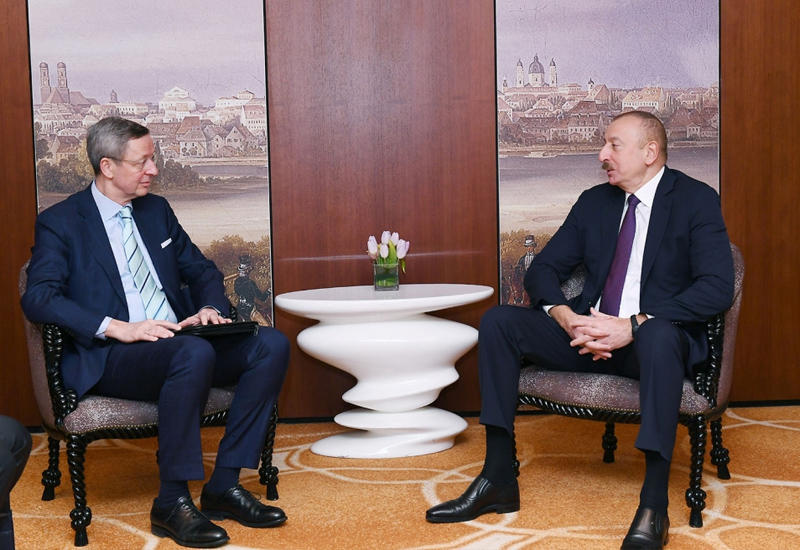 Президент Ильхам Алиев встретился в Мюнхене с руководителем рабочей группы по странам Южного Кавказа Германской восточной бизнес-ассоциации
