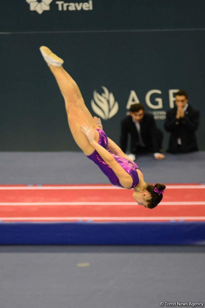 Азербайджанская гимнастка Сельджан Магсудова представила свою программу в рамках Кубка мира