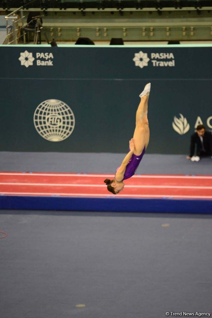 Азербайджанская гимнастка Сельджан Магсудова представила свою программу в рамках Кубка мира