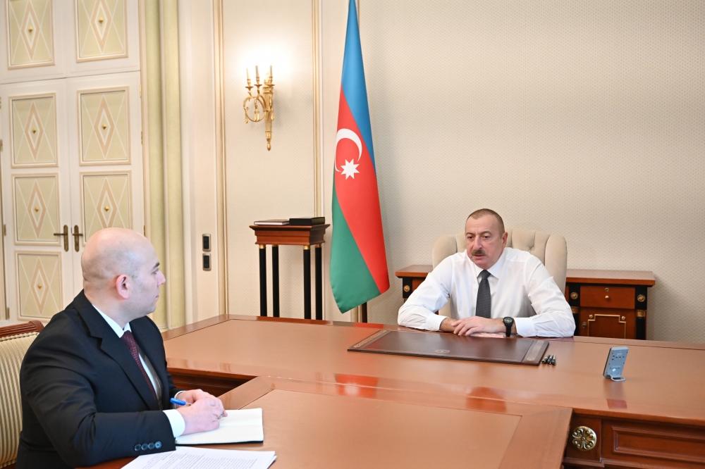 Президент Ильхам Алиев принял председателя Бакинского транспортного агентства