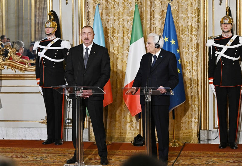 Президент Ильхам Алиев: Италия и Азербайджан уважают и поддерживают территориальную целостность, суверенитет друг друга, неприкосновенность границ